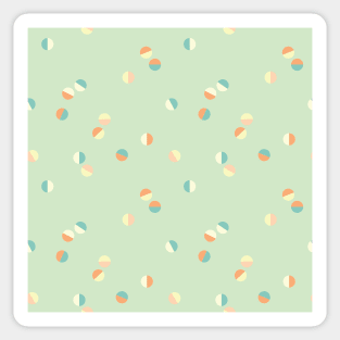 Scattered Dots Minimalist Geometric Pattern - Cute Pastel Mint Sticker